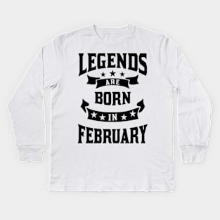 February Birthday Kids Long Sleeve T-Shirt